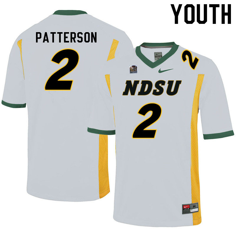 Youth #2 Quincy Patterson North Dakota State Bison College Football Jerseys Sale-White